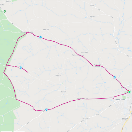 Heart running route - Pembrokeshire